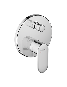 Vernis Blend Single lever bath mixer for concealed installation with integrated security combination