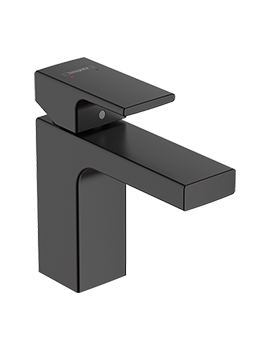 Vernis Shape Single lever basin mixer 100 with pop-up waste set Matt Black - 71561670