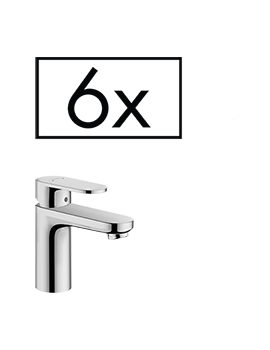 Vernis Blend Single lever basin mixer 100 with pop-up waste set project pack (6 pcs.) Chrome - 71588