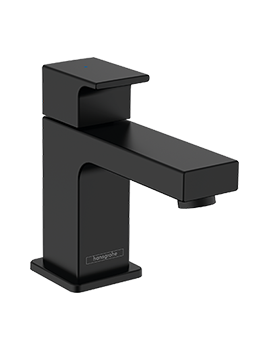 Vernis Shape Pillar tap 70 for cold water without waste set Matt Black - 71592670