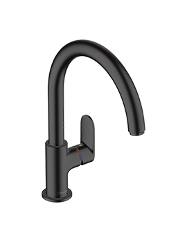 Vernis Blend M35 Single lever kitchen mixer 260 with swivel spout Matt Black - 71870670