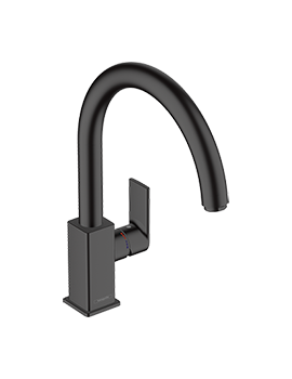 Vernis Shape M35 Single lever kitchen mixer 260 with swivel spout Matt Black - 71871670