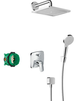 Hansgrohe Crometta E Shower System 240 1jet With Manual Mixer - 27957000