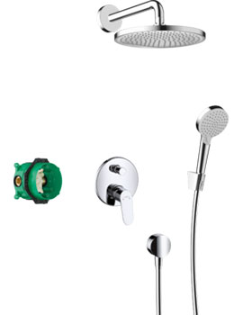 Hansgrohe Crometta S Shower system 240 1jet With Manual Mixer - 27958000
