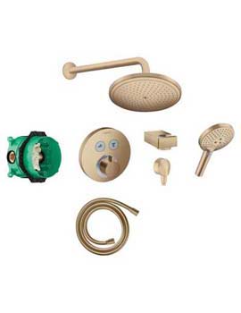 Hansgrohe Round Select Concealed Shower Pack 280 - Brushed Bronze