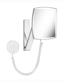 iLook Move Cosmetic Mirror with Adjustable Light Colours and Spiral Cord - Square
