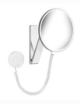 iLook Move Cosmetic Mirror With Adjustable Light Colours and Spiral Cord - Round