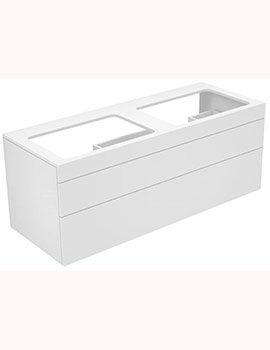 Edition 400 Vanity Unit For 2 Ceramic Washbasins Without Tap Holes 1400mm