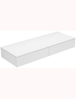Edition 400 Side Unit with 2 Side By Side Drawers 1400mm (180mm Front)