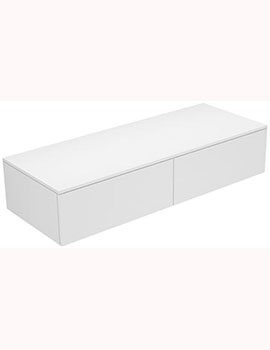 Keuco Edition 400 Side Unit with 2 Side By Side Drawers 1400mm (270mm Front)