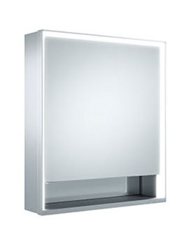 Keuco Royal Lumos Wall Mounted Mirror Cabinet 650mm Open Shelf - 14301