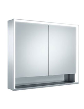Keuco Royal Lumos Wall Mounted Mirror Cabinet 900mm Open Shelf - 14303171331