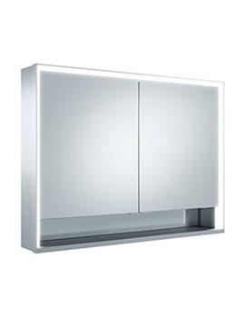 Keuco Royal Lumos Wall Mounted Mirror Cabinet 1000mm Open Shelf - 14304171331