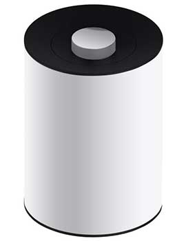 Keuco Collection Plan Waste Bin In White/Black Grey - 04989