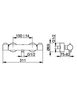 Plan Blue Shower Mixer DN 15 - 53924010100