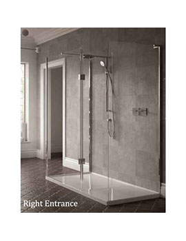 Boutique Three-Sided Walk-In Shower with Fixed Panel and Tray - NWST