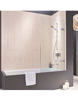 Matki EauZone Plus Wall Hinged Bath Screen (EPS) And Two Panel Bath Screen (EPB) - Outward Opening