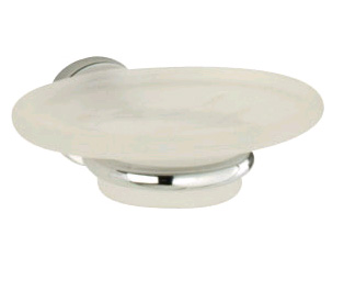Minima Frosted Glass Soap Dish and Holder