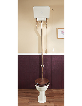Silverdale Traditional Victorian High Level WC Bowl  By Silverdale Traditional