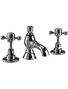 Silverdale Traditional Victorian 3 Tap Hole Basin Mixer