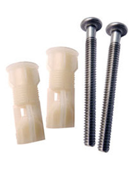 Sheths Pair of Top Fix toilet Seat Screws and Bushes for Fixing Seats to Pan