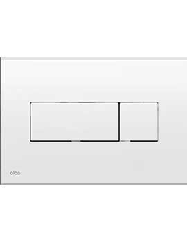 Alca Slim Dual Flush Plate - Polished White