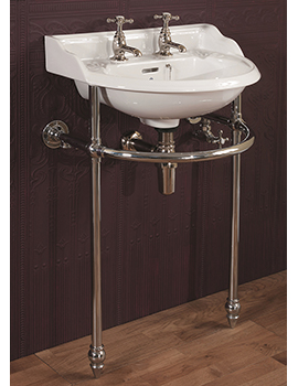 Silverdale Traditional Victorian 530mm Wash Basin With Stand and Towel Rail