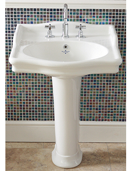 Silverdale Traditional Silverdale Hillingdon 650mm Console Basin With 3 Tap Holes