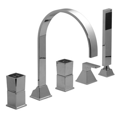 Time 5 Hole Deck Mounted Basin Mixer