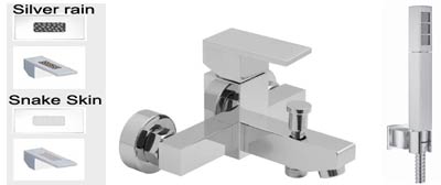 Vado Notion Wall Mounted Bath Shower Mixer With Kit