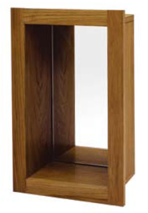 Vessini Uno Recessed Cabinet Mirror Door with Shelves