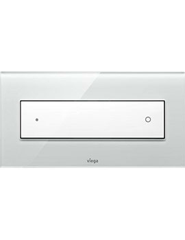 Visign Style 12 Grey Glass Dual Flush Plate