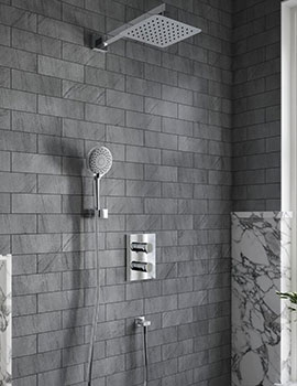 Villeroy and Boch Villeroy & Boch Universal Square Complete Shower Set in Chrome - VBSSPACK2