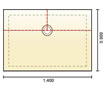 Impey&nbsp;Aqua-Dec 6 Shower Tray, 1400 x 900mm