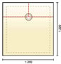 Impey&nbsp;Aqua-Dec 7 Shower Tray, 1200 x 1200mm
