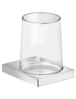 Keuco Edition 11 Tumbler holder with crystal tumbler brushed nickel - 11150059000  By Keuco