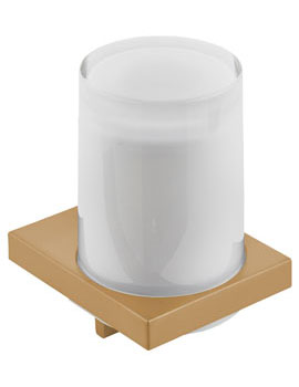 Keuco Edition 11 Lotion dispenser with holder and pump crystal glass brushed bronze - 11152039000