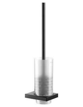 Keuco Edition 11 Toilet brush set with crystal glass insert black matt - 11164379000