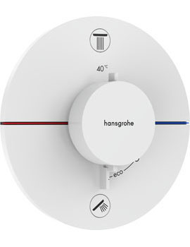 Hansgrohe ShowerSelect Comfort S Finish Set 2 Outlets in Matt White - 15556700