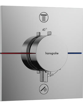 Hansgrohe ShowerSelect Comfort E Finish Set 2 Outlets in Chrome - 15572000