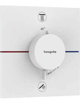 Hansgrohe ShowerSelect Comfort E Finish Set 2 Outlets Matt White - 15572700