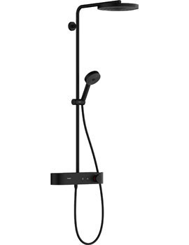 Hansgrohe Pulsify S Showerpipe 260 1jet with ShowerTablet Select 400 matt black - 24220670
