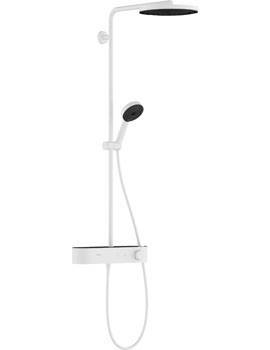 Hansgrohe Pulsify S Showerpipe 260 1jet with ShowerTablet Select 400 matt white - 24220700