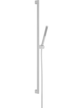 Pulsify S Shower set 100 1jet EcoSmart with shower bar 90 cm matt white - 24382700