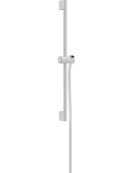 Unica Shower bar Pulsify S 65 cm with push slider and Isiflex shower hose 160 cm matt white - 244007