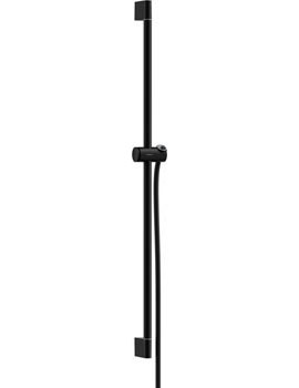 Hansgrohe Unica Shower bar Pulsify S 90 cm with push slider and Isiflex shower hose 160 cm matt black - 244016