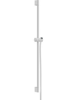 Unica Shower bar Pulsify S 90 cm with push slider and Isiflex shower hose 160 cm matt white - 244017