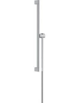 Hansgrohe Unica Shower bar S Puro 65 cm with easy slide hand shower holder and Isiflex shower hose 160 cm chro