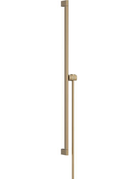 Unica Shower bar S Puro 90 cm with easy slide hand shower holder and Isiflex shower hose 160 cm brus