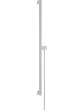 Hansgrohe Unica Shower bar S Puro 90 cm with easy slide hand shower holder and Isiflex shower hose 160 cm matt